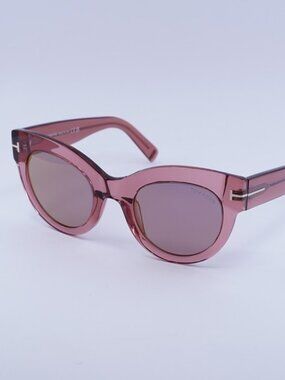 Tom Ford Lucilla FT1063 72Z Sunglasses Pink Cat Eye Frame, Pink Lenses